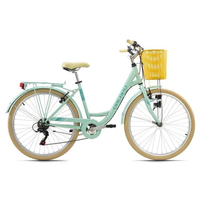 Vélo ville 26'' - KS CYCLING - Cantaloupe - Femme - 6 Vitesses - Vert - Taille de Cadre 48 cm