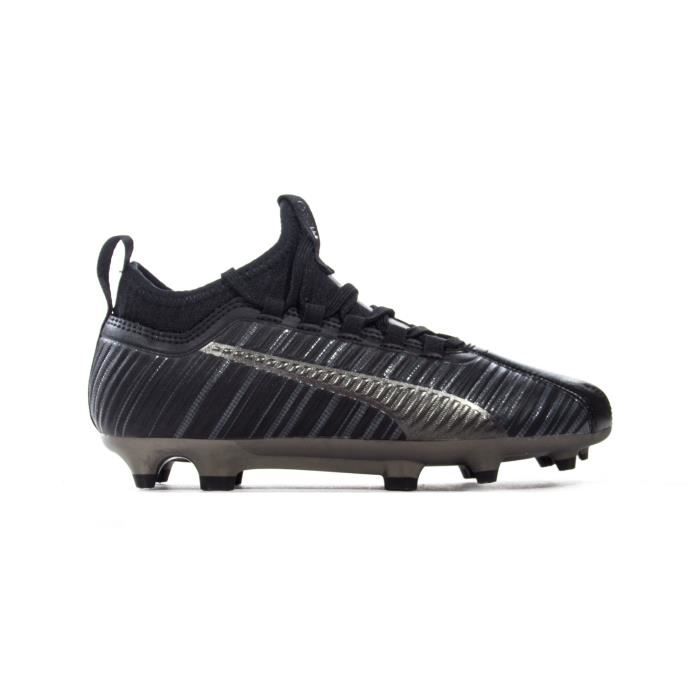 Puma One 5.3 FG / AG Chaussure de football pour enfants - Junior - Terrain ferme - Noir / argent
