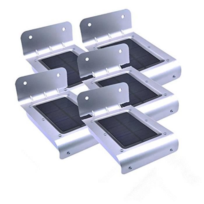 5 PCS Eclairage Solaire Extérieur 16 LED Panneau solaire Lumière Détecteur de Mouvement éclairage extérieur balcon à énergie solaire