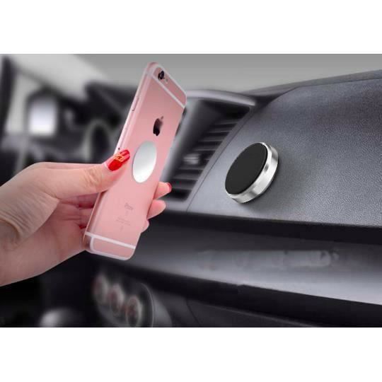 Tikawi x5 Support Téléphone Voiture Magnétique UNIVERSEL (Samsung / IPhone / Etc) Tableau de Bord - Support Portable Noir