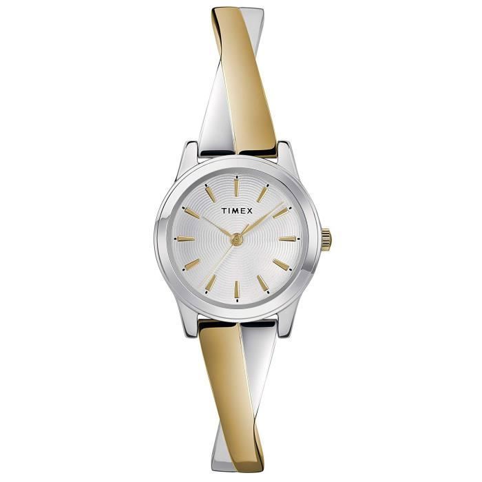 TIMEX-Montre Analogique pour Femmes à movement Quartz en Acier inoxydable - TW2R98900