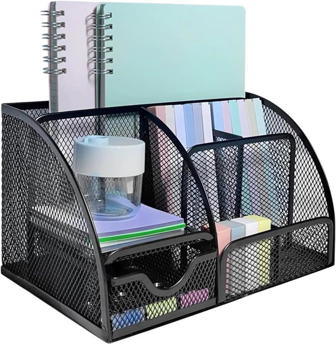 Noir - Boîte de rangement en cuir PU, bureau multifonctionnel, boîte d