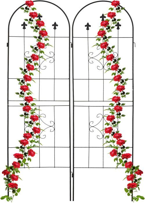 Lot De 4 Bordures De Jardin Relaxdays En Métal Vert - Hauteur 28 Cm Pour Délimiter Massifs Et Parterres