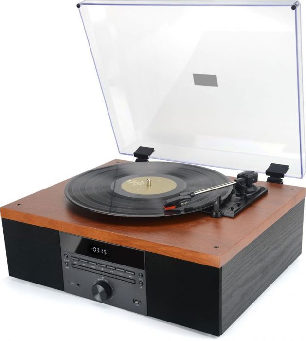 Platine vinyle - Akai - ATT-14BT - Amplificateur intégré - Bluetooth - Haut-parleurs 10W