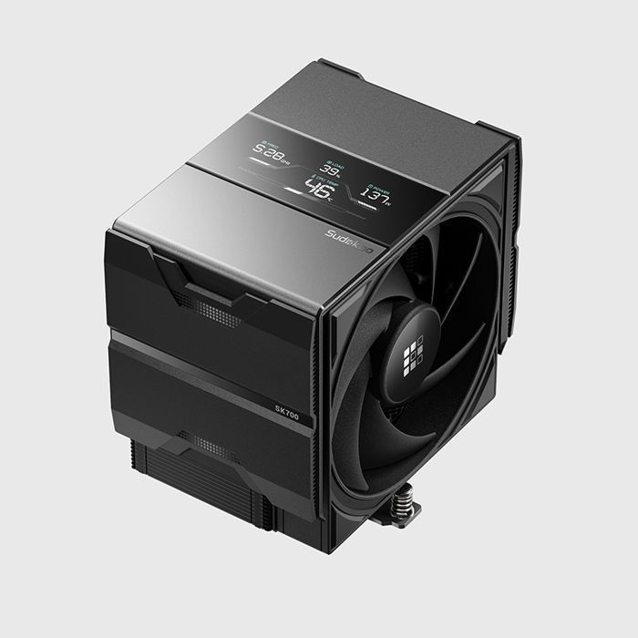 Sudokoo SK700V Ventirad pour CPU AM5 Tour Unique 7 Caloducs Affichage Numérique TDP 220W Montage sur Rail en L