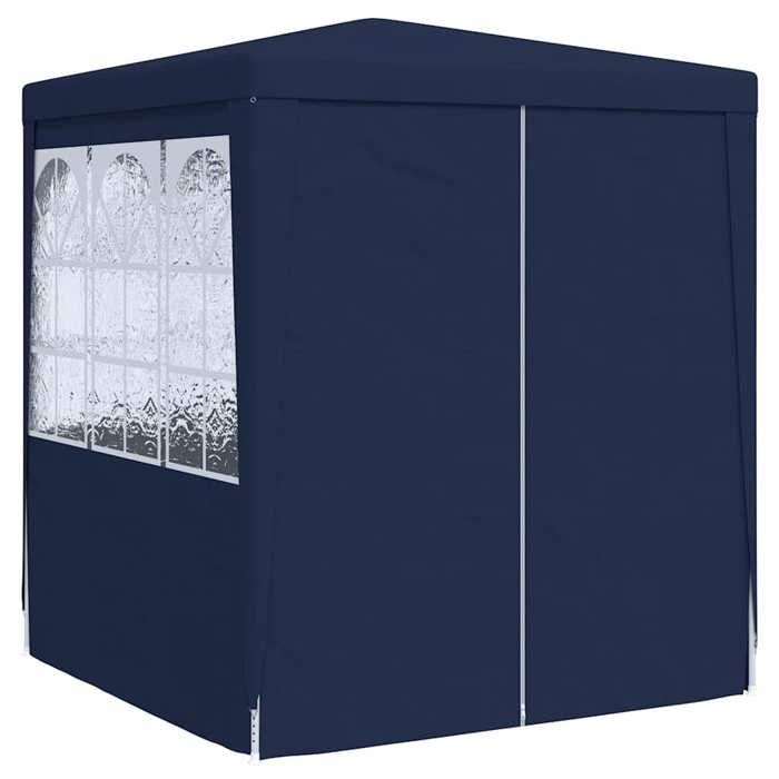 Vendre à perte - Tente de réception /Chapiteau Protection UV - avec parois latérales 2x2 m Bleu 90 g/m² 60668