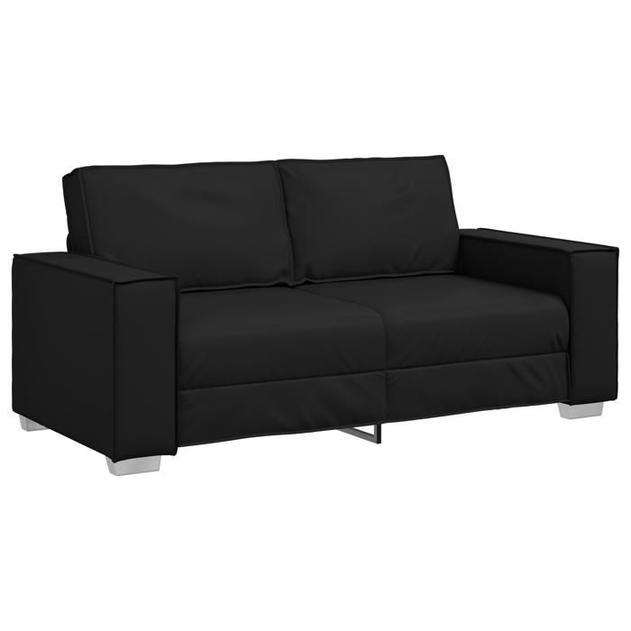 PROMOTION Canapé loveseat Anti-UV noir 140 cm en simili cuir 45281 - BestMeuble