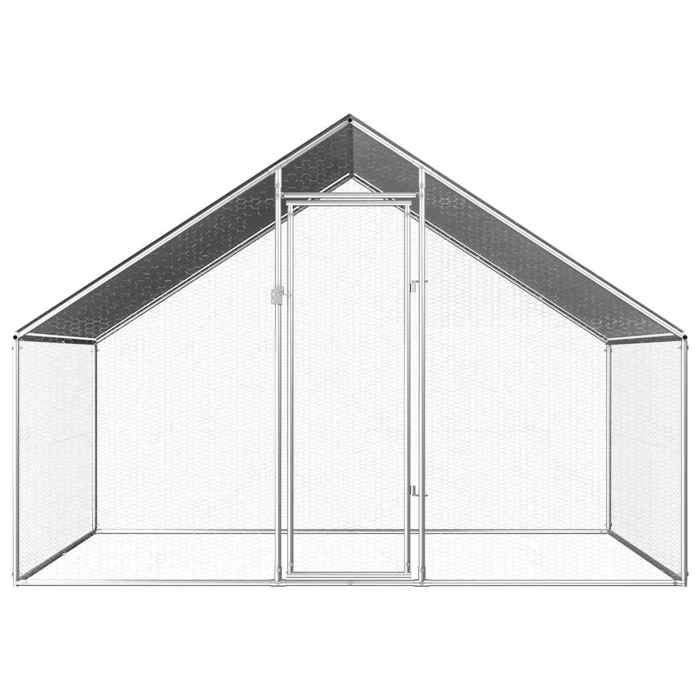 Poulailler dextérieur 275 x 2 x 192 m Acier galvanisé--Mothinessto1285
