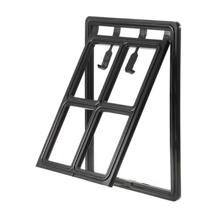 Meilleurs prix pour Pet Screen Porte Chatière Chatière pour Chien Grand Chat Chatière ， pour Porte Coulissante Porte Moustiquaire Fenêtrenoir46×35×1