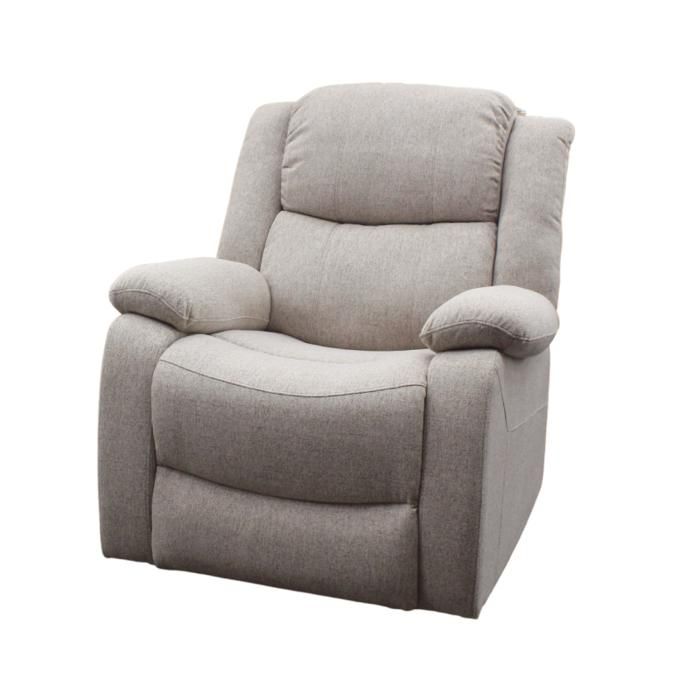 Fauteuil relax électrique inclinable beige David