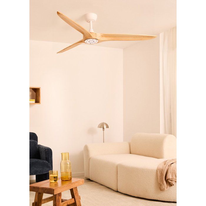 Ventilateur de plafond - Create - Sans lumière - Silencieux - Ø152 cm - Bois naturel - Create