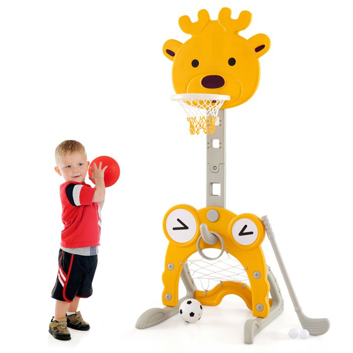Panier de basket-ball pour enfants, ensemble de basket-ball portable réglable 110-190 cm