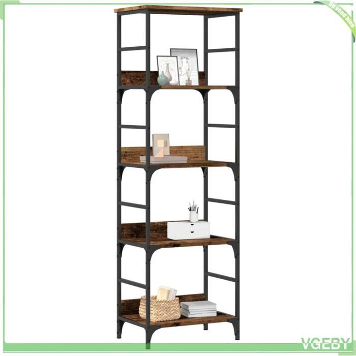 Bibliothèque - ABI - Vieux bois - Bois dingénierie - 50x33x153 cm