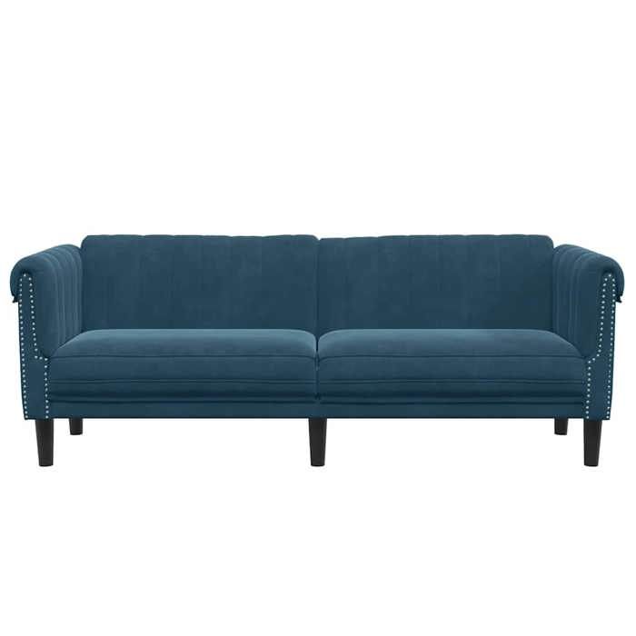 Bleu SOFA - Moderne - Canapé avec 3 places - contemporain - bleu velours C1899