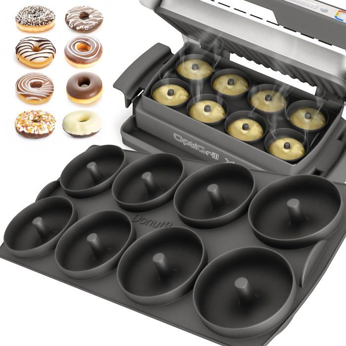 Insert À Donut Compatible Avec Optigrill Xl Elite Plus Insert Pour Bac De Cuisson En Silicone 8 Beignets Moule Donuts Accesso