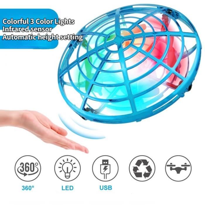Drone Mini actionné à la main pour des enfants, hélicoptère de jouet de boule  volante infrarouge - Bleu - Drone Photo Vidéo à la Fnac