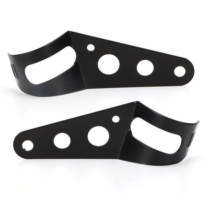 Supports De Phare Universels Pour Moto – Pinces En Alu Noir – Lot De 2 – Neuves