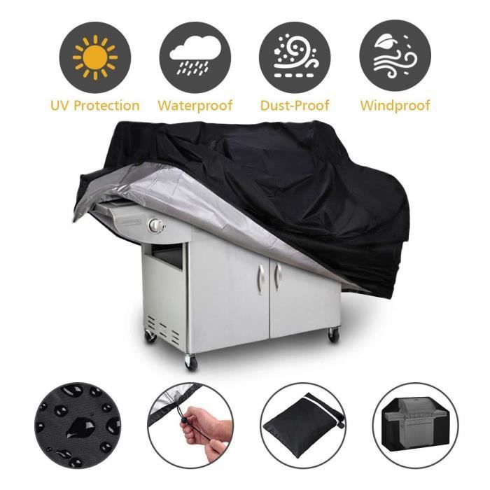 Housse Barbecue Protection Barbecue à Gaz Imperméable Extérieure Antipoussière -