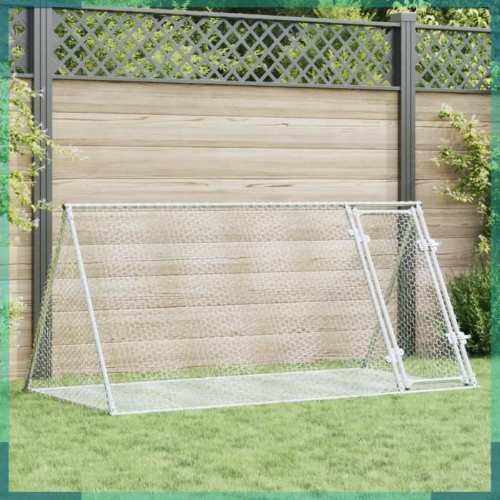 Meilleurs prix pour Clapier argenté 200x105x91 cm acier galvanisé-FHE3281530