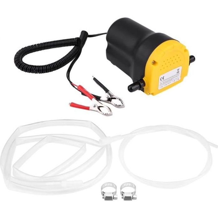 Pompe à Vidange d'Huile Moteur et Gasoil, Pompe d'Aspiration Electrique 12 V 60W 250L / H