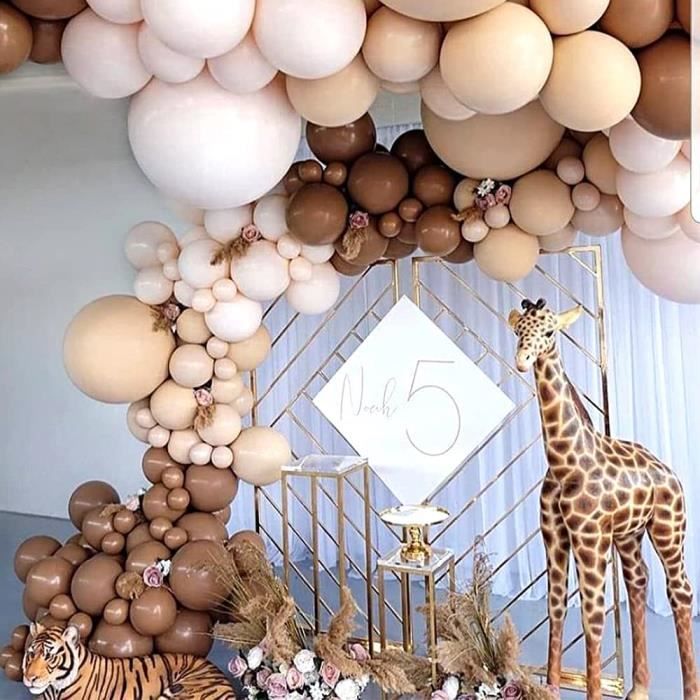 Arche de Ballons Anniversaire Vert,Jungle Safari Bébé Douche Décor,115 PCS Vert kit Ballon Decoration Anniversaire Or Ballon Confettis pour Garçon Mariage Anniversaire Baby Shower Fête Décoration