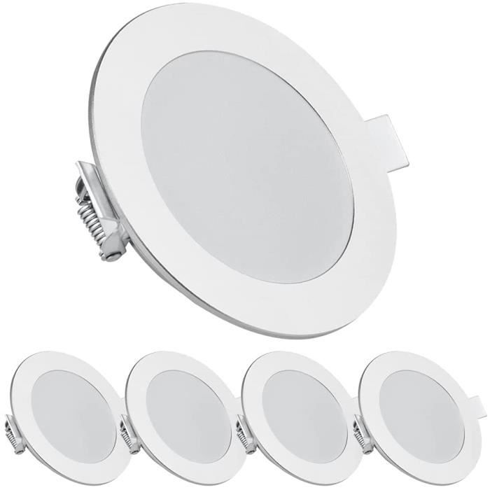 4 spots LED encastrables,12 V 4,5 W,spot de 8,9 cm,4000 K pour camping