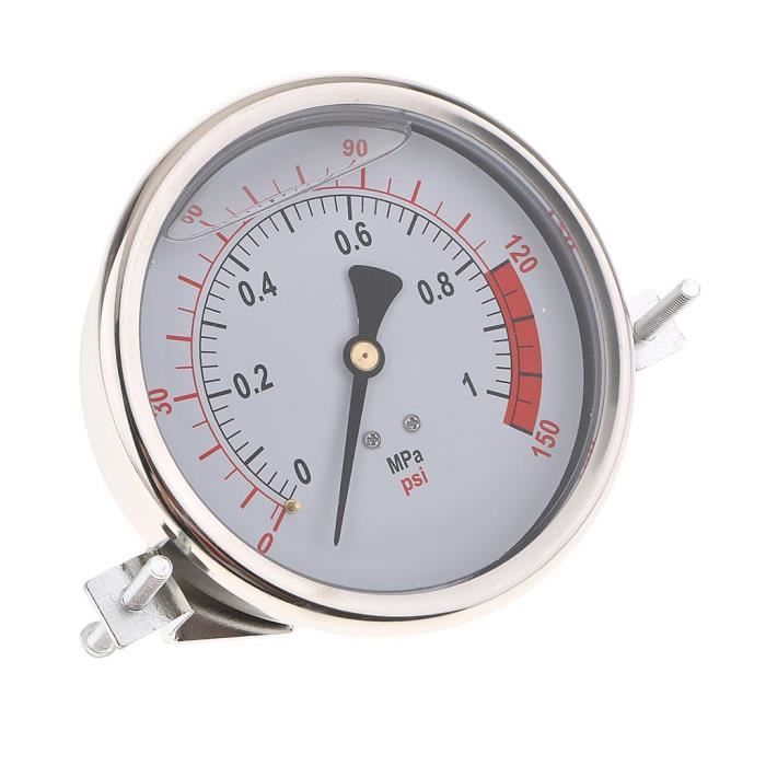 ManomèTre De Compresseur D'air, Compteur De Mesure De Pression D'instrument De Coquille De Fer Y40, Avec Cadran Transparent, Pour Compresseurs à Vis, Compresseurs à Piston