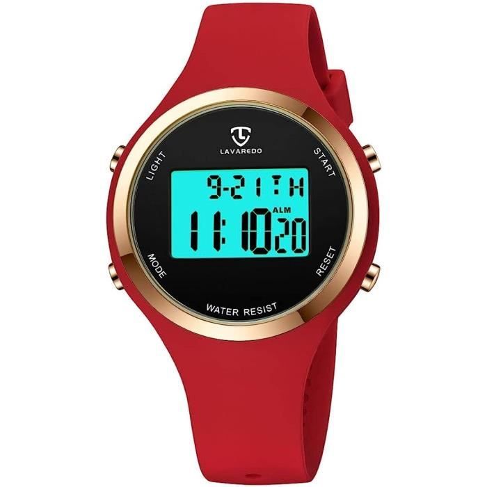 Montre femme avec eclairage cadran top