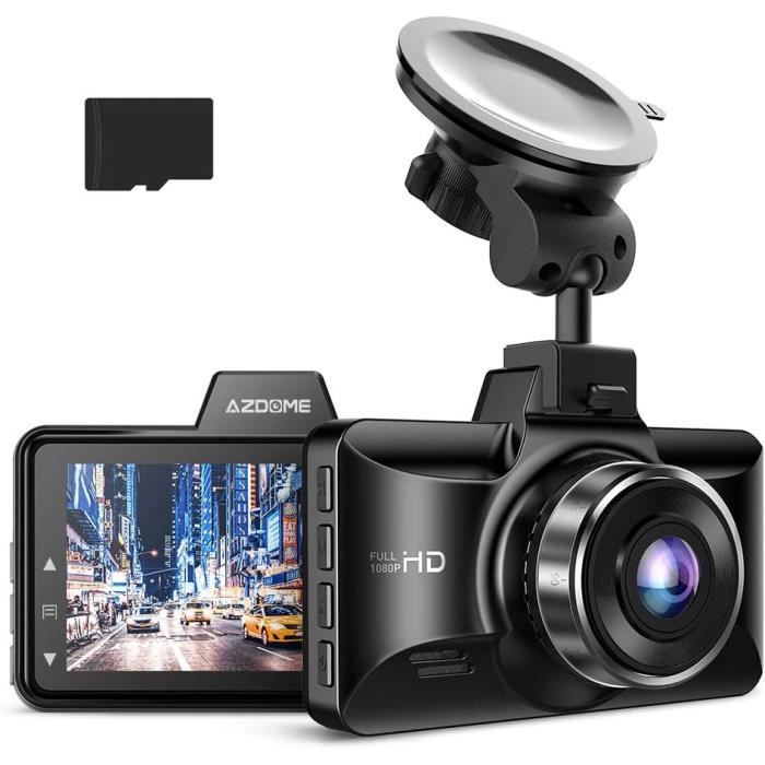 Caméra De Bord - Azdome Full Hd 1080p Embarquée Grand Angle Enregistrement  Boucle G-capteur Surveillance Stationnement Dashcam D - Cdiscount Auto