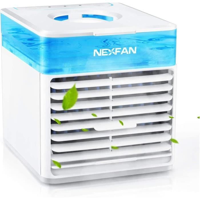 Climatiseur Mobile 4 En 1 Portable - Refroidisseur, Humidificateur, Ventilateur, Purificateur - USB, Réservoir 600 Ml, 3 Vitesses - Pour Bureau, Maison, Extérieur