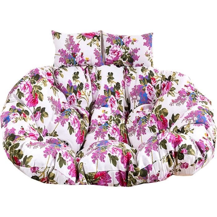 ROYAL GARDEN KING Coussin Rembourré Pour Fauteuil Suspendu Polyrotin - Imperméable Avec Appui-Tête