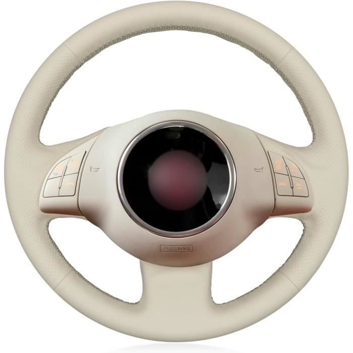 Cache Volant Voiture Pour Fiat 500 2008-2012 Enveloppe De Volant En Cuir Artificiel[Q1057]