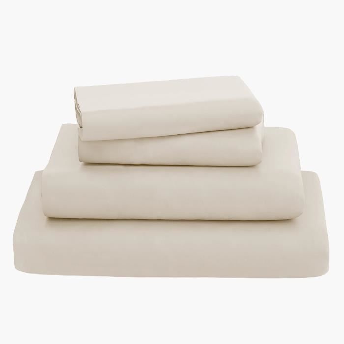 Parure De Lit 4 Pièces Sleep Zone à Rayures - Microfibre Double Brossé Très Douce - Poche Profonde 40 Cm - Gris