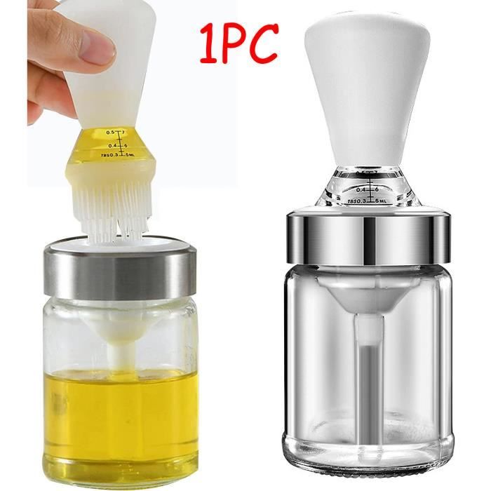 Distributeur dhuile - Non spécifié - 2 en 1 - Silicone de qualité alimentaire - Verre - 135ML
