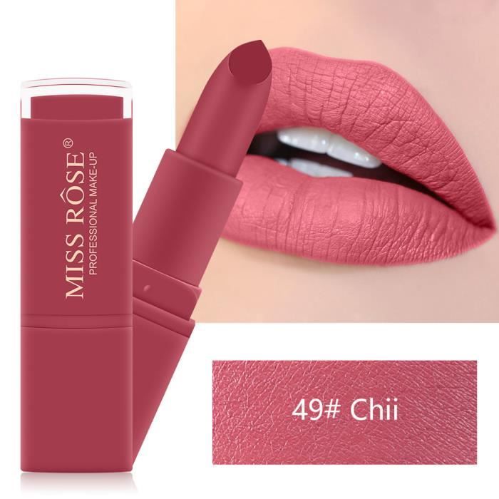 Miss Rose Rouge Matte Tube Bouche Rouge Brique Rouge Tante Rouge à Lèvres Est Pas Facile Lwl90422090l118