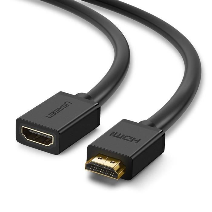 Stars® 2M Câble HDMI Mâle Femelle HDMI Câble d'Extension Supporte 4K 3D  Full HD – 2M