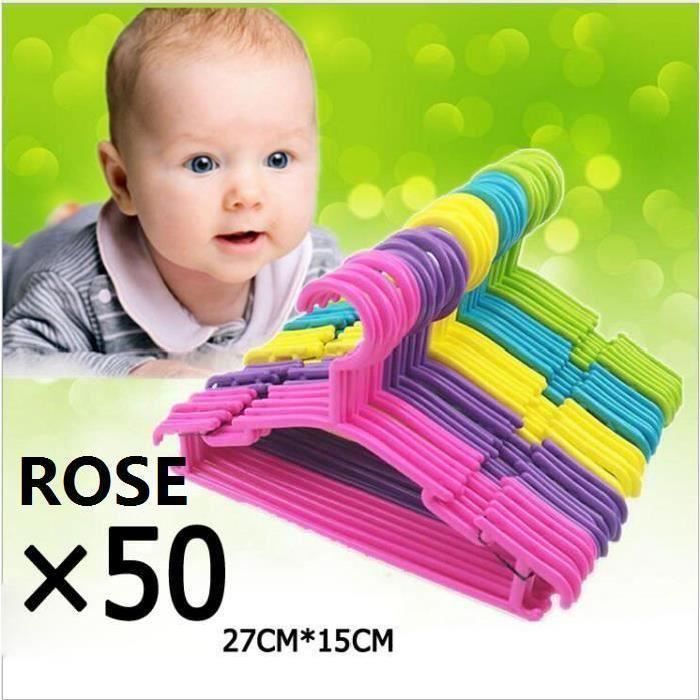Lot De 50 Pcs Cintre Bebe Rose 27 15cm Cdiscount Maison