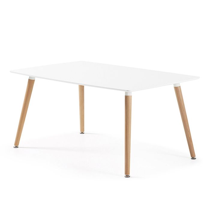 Table A Manger Rectangulaire Design Blanche En Bois Laque Brevik