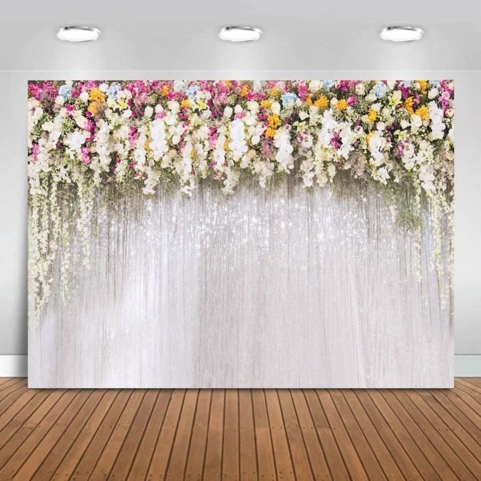 Fond Studio Photo Floral Galerie Fenêtre Rideau Pastel LXX61-199