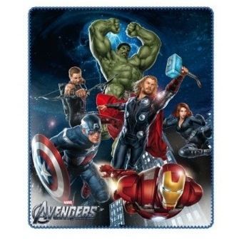 Coperta Pile Marvel Avengers COPERTA PLAID AVENGERS MARVEL SUPEREROI IN PAIL CM. 100x150 - HQ4348/1 Licenza Ufficiale Marvel