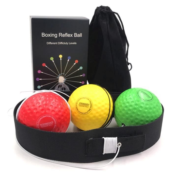 Balle Réflexe De Boxe Avec Bandeau - Entraînement Vitesse Et Coordination - Pour Débutants Et Adultes - Portable - 4