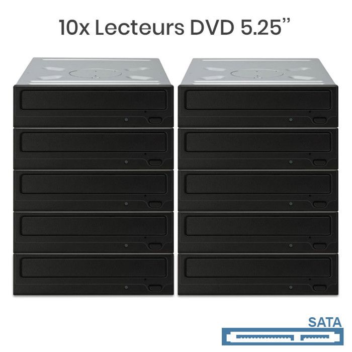 Lot de 10x Lecteurs DVD interne 5.25 pour PC de bureau - Destockage Reconditionné - Little Phoenix reconditionné disponible sur Cdiscount Seconde Vie