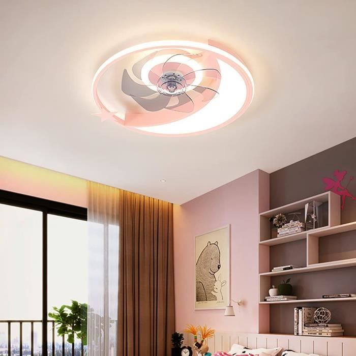 Ventilateur De Plafond Avec Lumière LED - Diamètre 107 Cm, Bois, Télécommande, 6 Vitesses, Moteur Réversible - Blanc, Pour Chambre, Salon