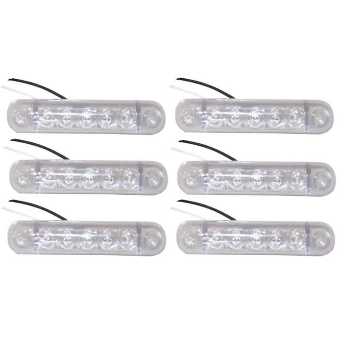 10 Feux de Gabarit Position Avant 12V LED Blanc pour Camion Remorque