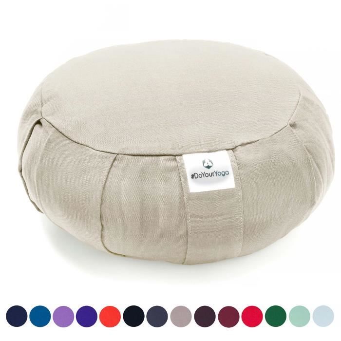 Tapis De Méditation Zabuton ECO - 80x80x7cm, Housse Coton Bio Lavable - Pour Sol, Confort Genoux Et Pieds - 1
