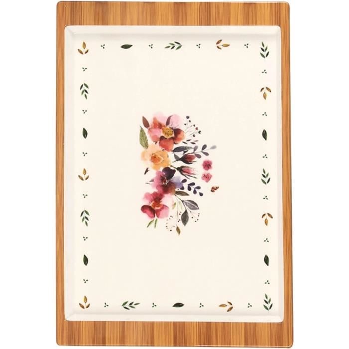 Plateau De Valet En Cuir - Petit Plateau Organisateur Pour Clés, Bijoux, Parfums - Décoration Table De Chevet, Salle De Bain, Bureau - Beige Avec Bordure Dorée