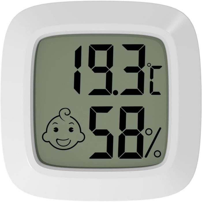 Thermomètre Hygromètre LIORQUE - 2 Pack Digital Pour Intérieur | Température & Humidité En Temps Réel | Max/Min | Blanc
