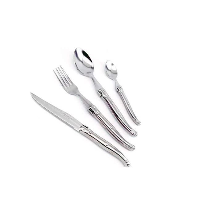 laguiole Heritage - Ménagère 24 pièces - Set de couverts de table acier inoxydable pour 6 personnes - Présentation coffret cadeau -