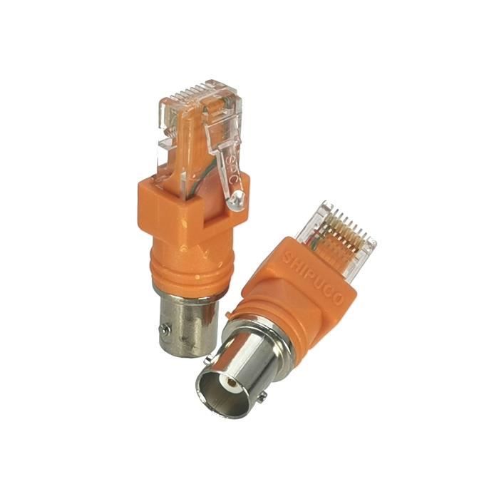 Adaptateur F Femelle Vers RJ45 Mâle - Convertisseur RF Coaxial - Connecteur Orange