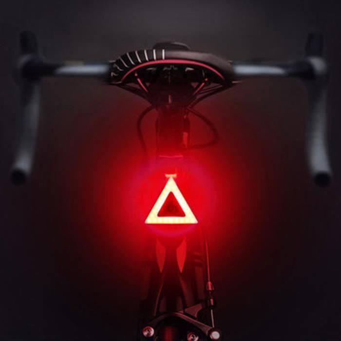 Feu arrière à LED de vélo, IP63 étanche 5 modes feu arrière de vélo USB Rechargeable vélo LED feu arrière éclairage de
